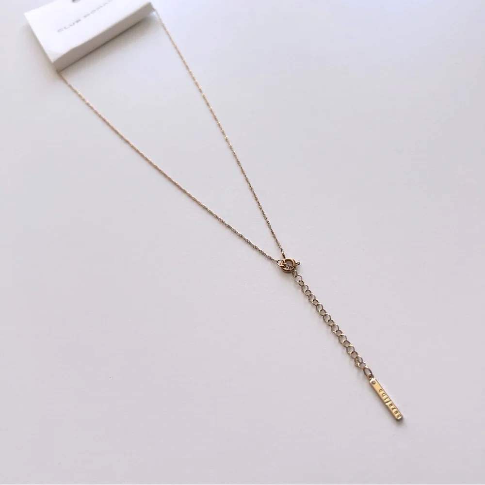 New Club Monaco Serefina Short Twist Necklace Gold - Picture 3 of 6